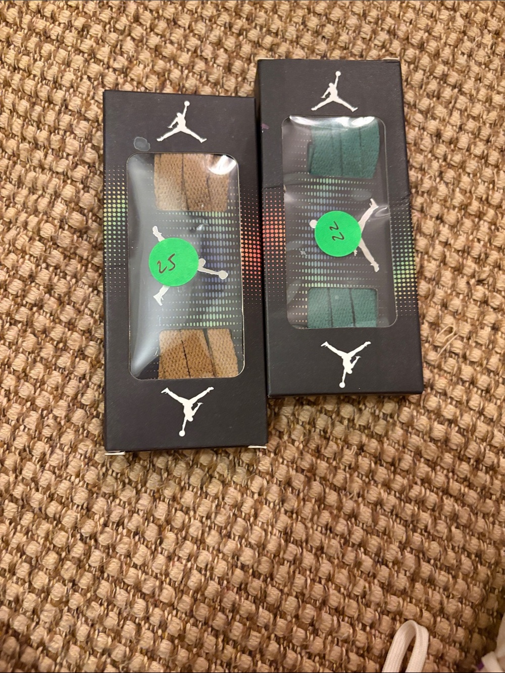 Jordan Jumpman Replacement Shoelaces in Tan and Green